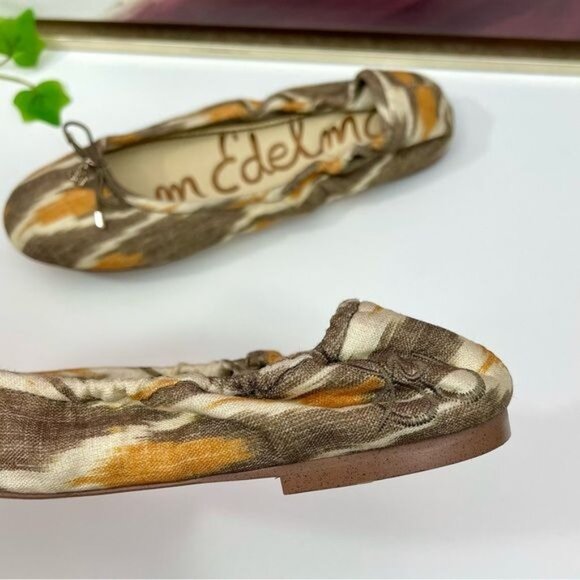 Sam Edelman Felicia Ballet Flat in Grey Linen Size 7 - Picture 6 of 11